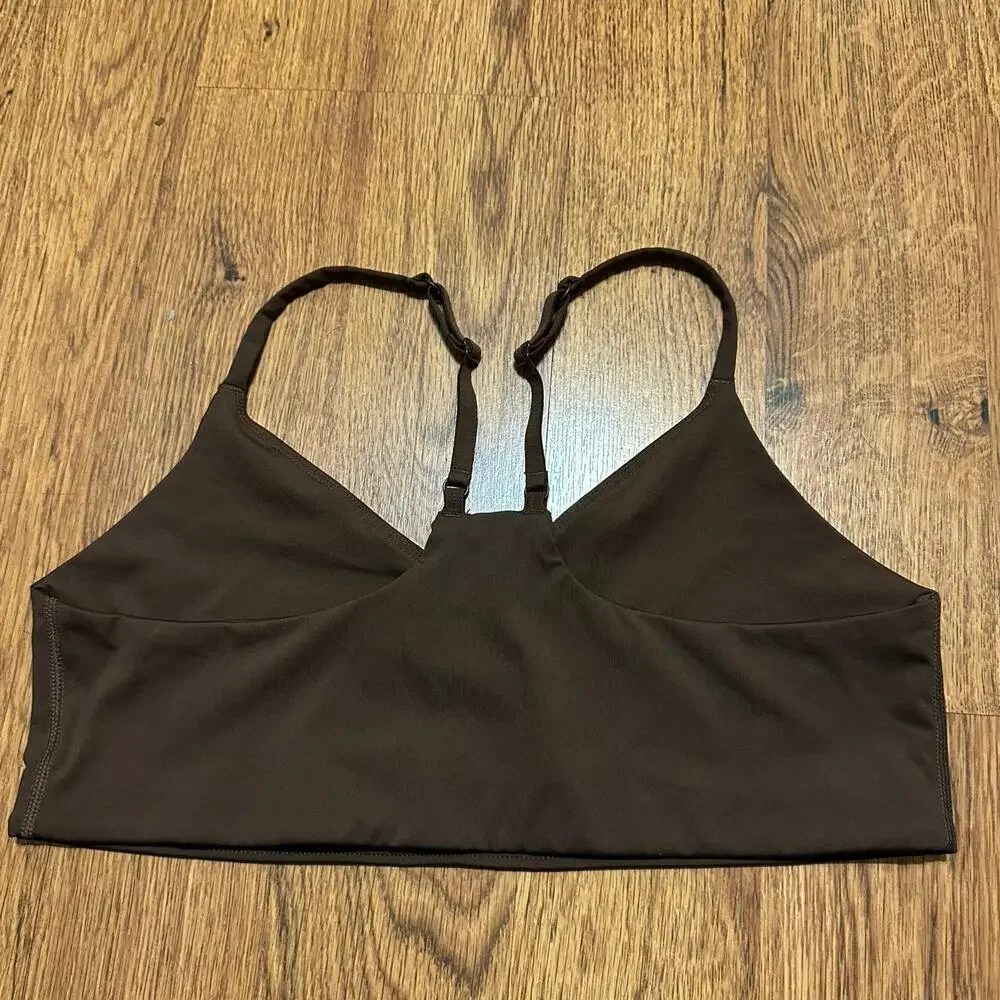 Girlfriend Collective Brown unpadded yoga activewear sports bra size XL